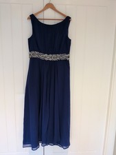 Designer House Of Fraser Womens Ball Gown / Evening/ Cocktail Dress Size 18 Blue