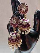 Dark Purple Violet Jhumka