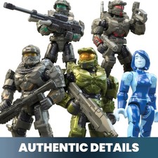 Halo Fleetcom Warthog Figures Factory New - Halo Mega Construx