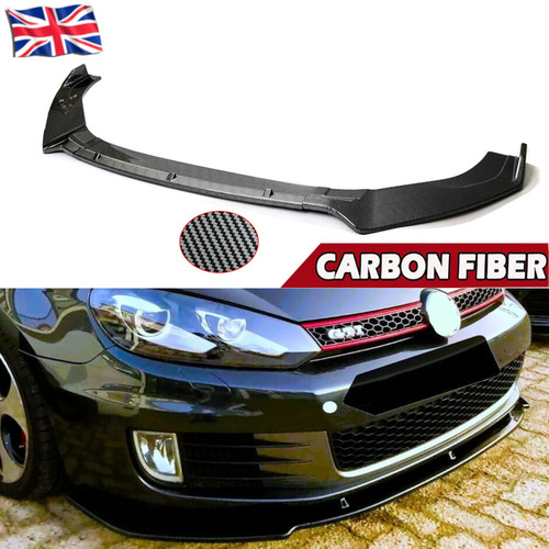 Carbon black front splitter - carbon,