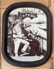 Vintage Cadburys Bournville Cocoa Metal Drinks Tray Brown 16.5"x12.75" Rare