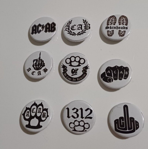 Skinhead badge set - set, 9
