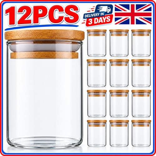 Glass storage jars with - x,