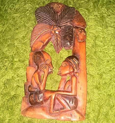 Hand carved wooden figurine - carved,