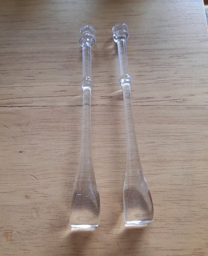 Glass lace bobbins clear - glass,