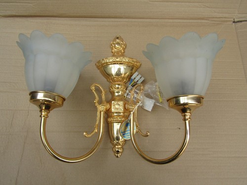 Brass wall light - wall,