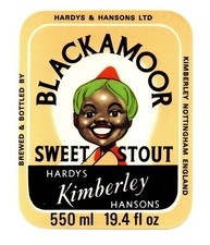 England - Beer Label - Hardys & Hansons, Kimberley - Blackamoor Sweet Stout