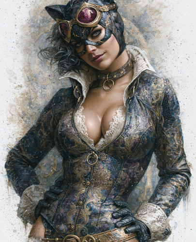 Catwoman steampunk corset - catwoman,