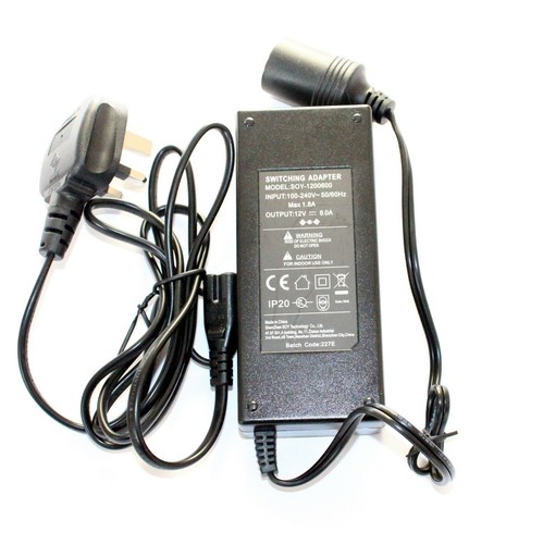 Mains 12v cigarette car - to, 6a