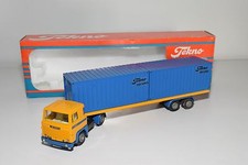 ( TEKNO SCANIA 140 TRUCK WITH TRAILER CONTAINER NEAR MINT BOXED