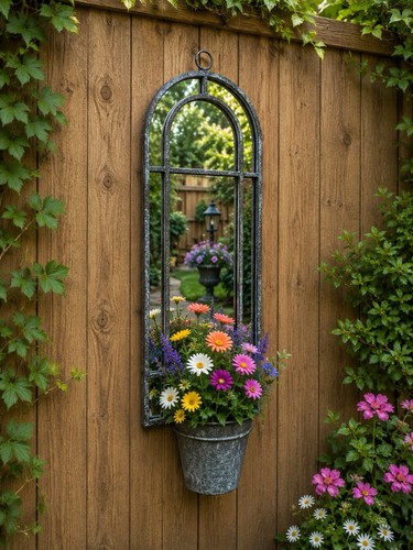 Garden mirror with plant - mirror,