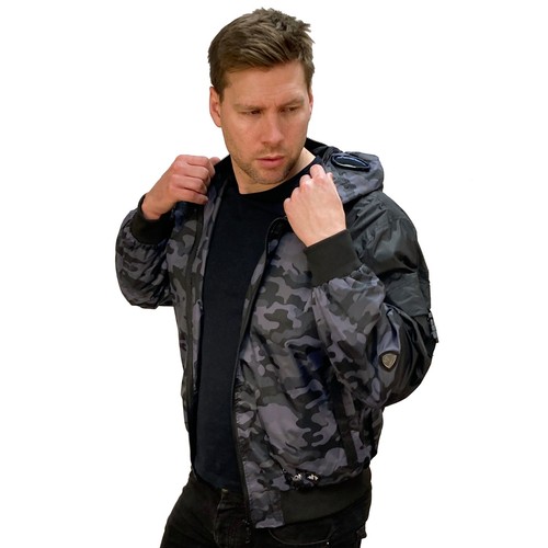 Mens waterproof hooded bomber - hooded,