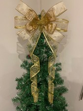 Cream gold christmas tree - cream,