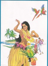 Original P & O Line S.S.  CANBERRA Tropical Carnival Dinner MENU