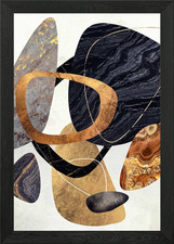 Abstract Pebbles III Framed