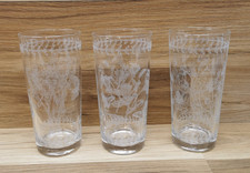 3 x Portmeirion Botanic Garden Large Tall Tumblers / Glasses- 15.5cm Tall