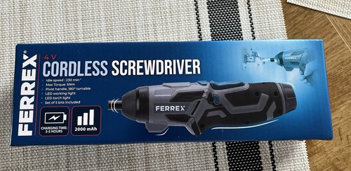 Ferrex cordless screwdriver - ferrex, 4v