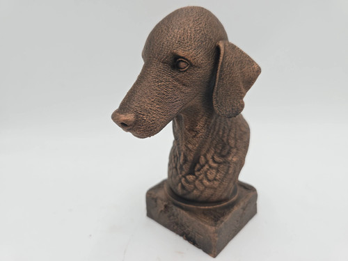 Bedlington terrier bust - terrier,