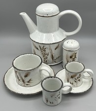 Midwinter Wild Oats Stonehenge Bundle Coffee Pot Cups Pepper Pot Vintage Pottery