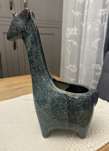 Lake blue ceramic giraffe - lake,