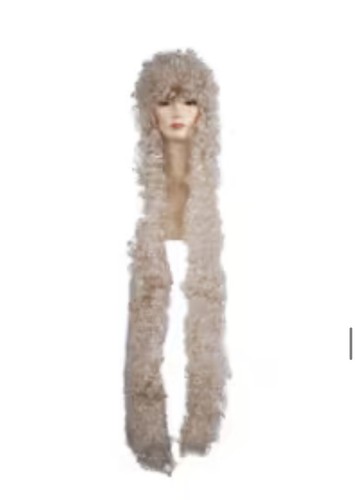 Curly blonde hair wig lady - hair,