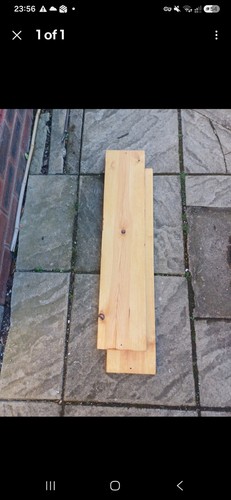 Stained pine shelves - pine,