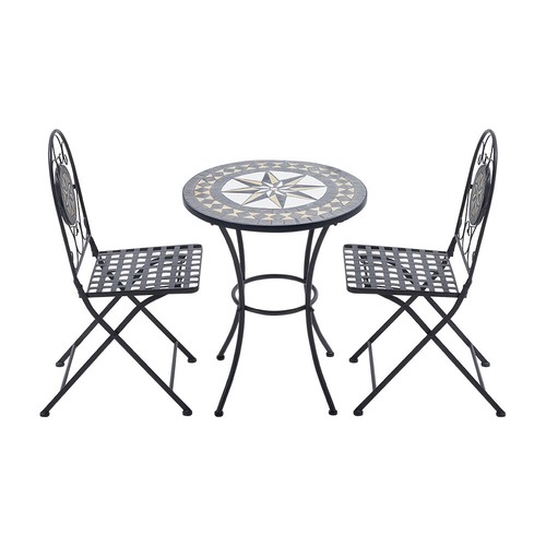 Black mosaic bistro - black, set