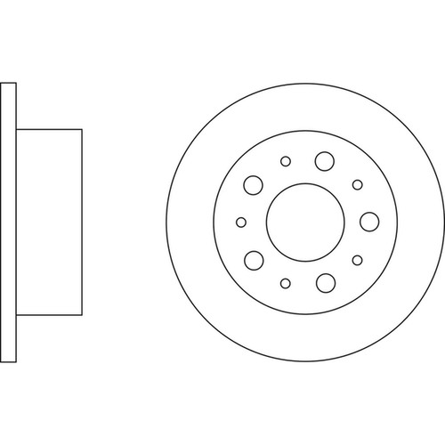 Brake discs solid for - solid, fiat