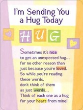 Miniature Easel Print with Magnet: I'm Sending You a Hug, 3.6" x 4.9"