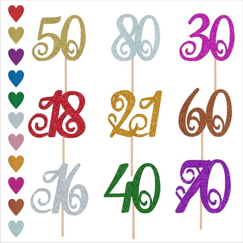 Glitter card number - glitter,