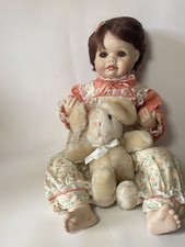 HAMILTON COLLECTION HERITAGE DOLL 'SARA' WITH BUNNY & BLANKET