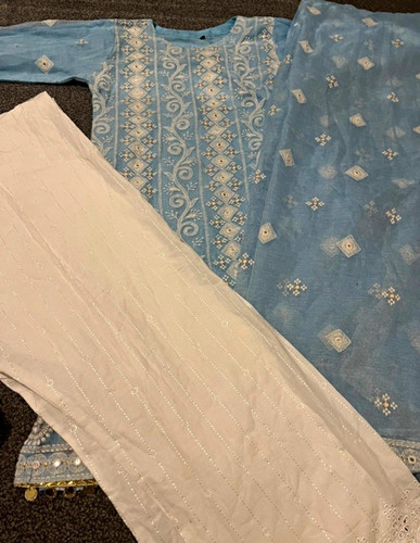 Women blue embroidered - blue,