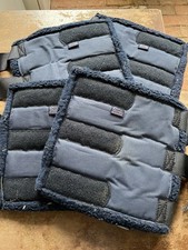 Shires Fleece Travel Boots Set of 4 Navy Pony