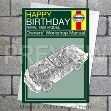Haynes Manual birthday card