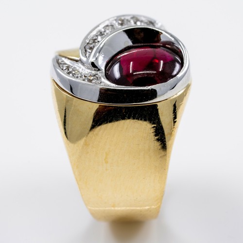 Men gold ring - with, and