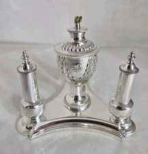 Antique Silver plated Table Cigar Lighter. By Elkington & Co. Circa 1890's 