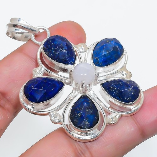 Blue lapis lazuli - blue, 925