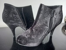 Velvet Embellished Black Ankle