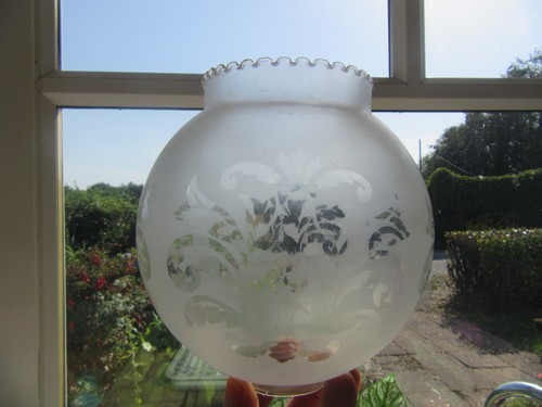 Vintage white frosted etched - white,