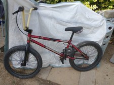 Red GT bmx bike, full chromoly 4130 frame, tall order ramp bars, 20 inch wheels