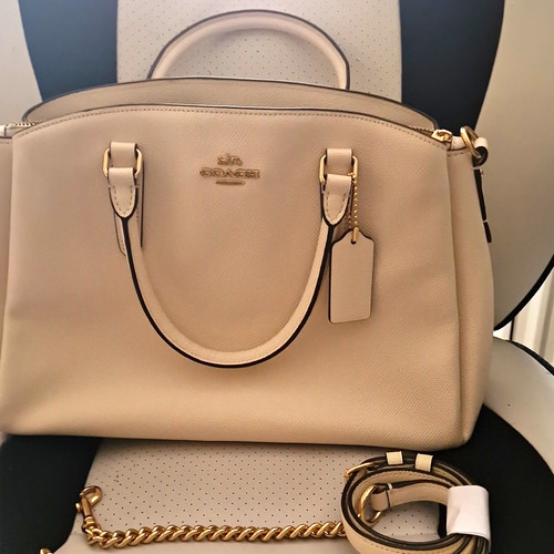 Coach ivory pebbled leather - ivory,