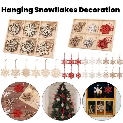 Wooden snowflake hanging - snowflake,