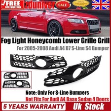 For 2005-08 Audi A4 B7 S Line S4 Bumper Fog Light Honeycomb Lower Grille Grill. 