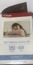 Canon SELPHY Color Ink/Paper Set KP-108IN With 4"x6" For CP1300/1200/1000/910.