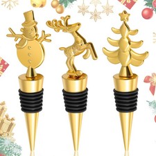 3 Pcs Xmas Wine Bottle Stopper