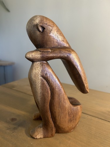 Vintage abstract wooden carved - abstract,