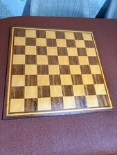large Handcrafted Mahogany & beech Chessboard standard size 51 cm