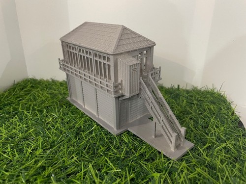 Wooden signal box model - signal,