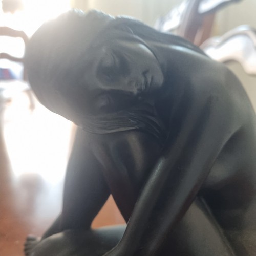 Black nude lady figurines - black,