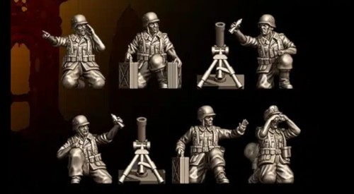 28mm ww2 german medium - medium, mortar